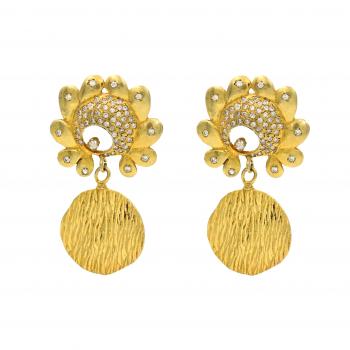 Nickel-Free Gold Plated Designer Earrings - Sparkling Elegance | Timeless Glamour